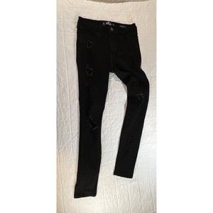 Hollister Black Women Jeans High Rise Super Skinny Stretch Casual 5R Size 27x30